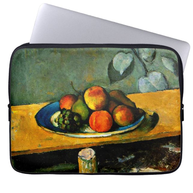 Cezanne - Peaches, Pears and Grapes Laptop Sleeve (Front)