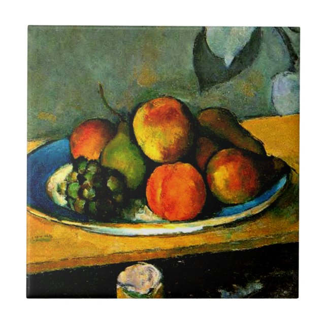 Cezanne - Peaches, Pears and Grapes Tile (Front)