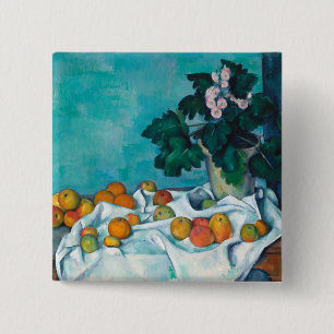 Cezanne Post Impressionism Still Life Flowers and 15 Cm Square Badge