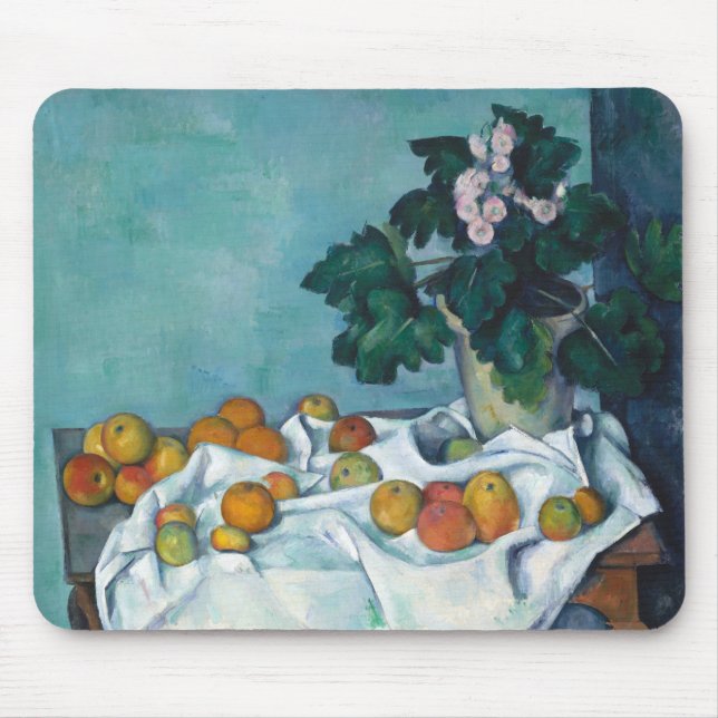 Cezanne Post Impressionism Still Life Flowers and Mouse Pad (Front)