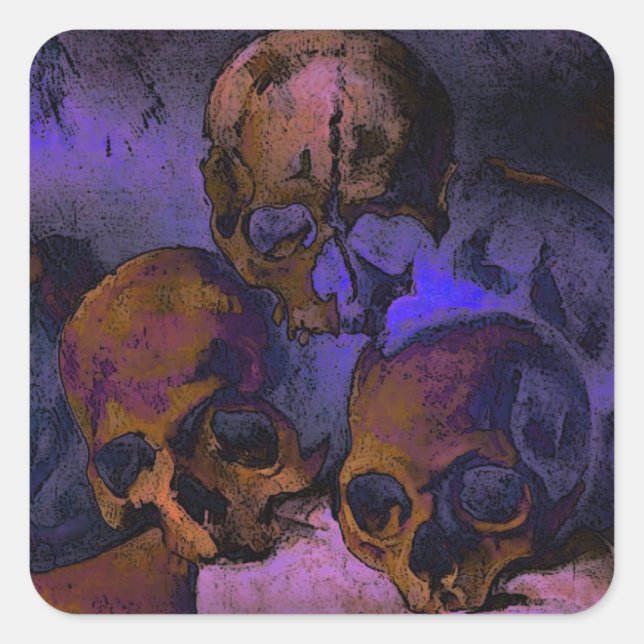 Cezanne Pyramid of Skulls Stickers (Front)