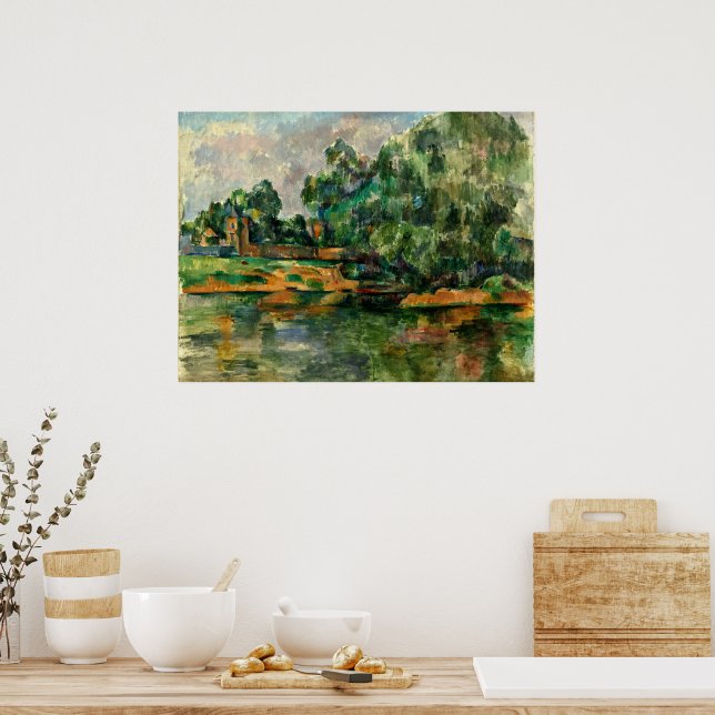 Cezanne - Riverbank Poster (Kitchen)
