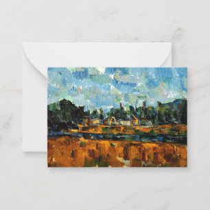 Cezanne - Riverbanks, landscape painting Card