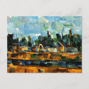 Cezanne - Riverbanks, landscape painting Postcard