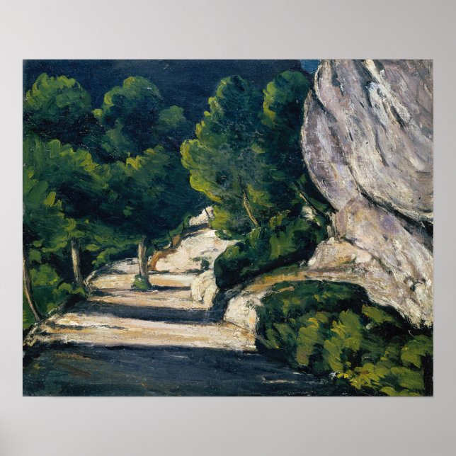 Cézanne - Road With Trees In Rocky Mountains Poster (Front)