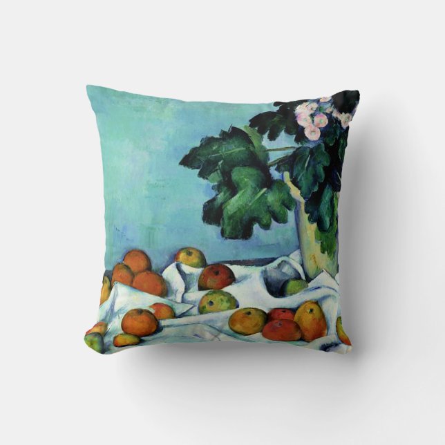 Cezanne - Still Life with Apples and Primroses Cushion (Front)