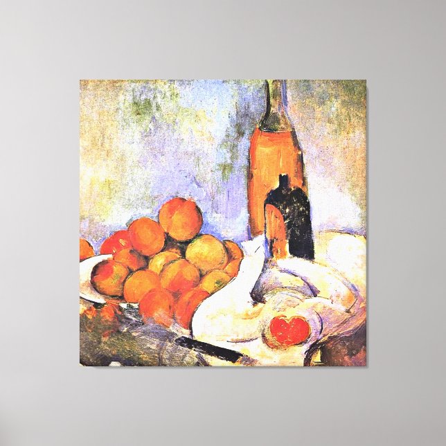 Cezanne - Still Life with Bottles and Apples Canvas Print (Front)