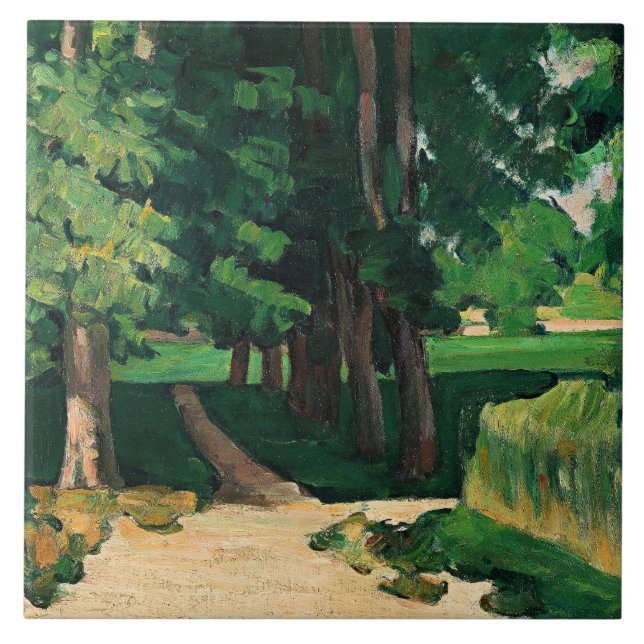 Cezanne - The Avenue at the Jas de Bouffan Tile (Front)