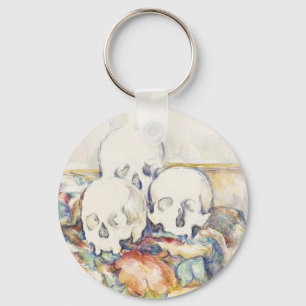 Cezanne The Three Skulls Vintage Art Poster Print Key Ring