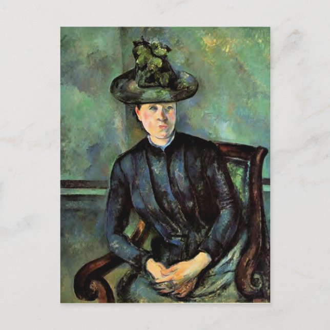 Cezanne - Woman in a Green Hat Postcard (Front)
