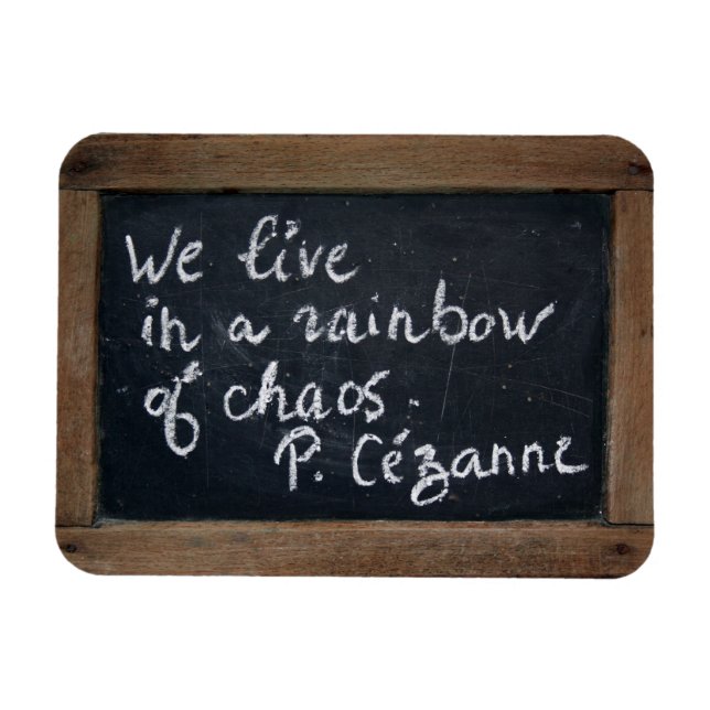 Cezanne's Quote Ardoise Vintage Slate Magnet (Horizontal)
