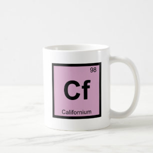 Cf - Californium Chemistry Periodic Table Symbol Coffee Mug