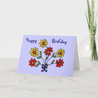 CF- Cheerful Daisy Birthday Card
