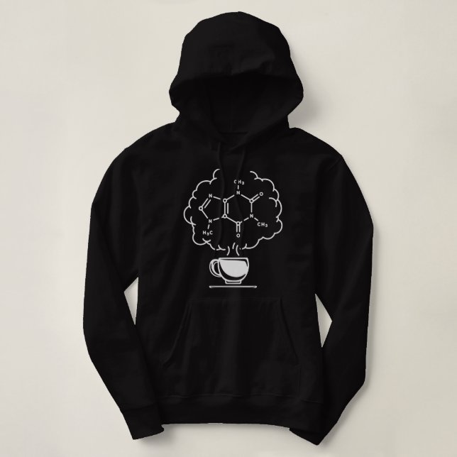 CF Coffee Drinking Coffee Science Student Chemistr Hoodie (Design Front)