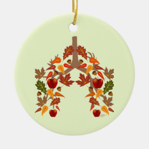 CF Fall  Ceramic Tree Decoration