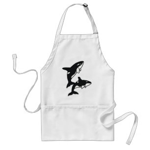 CF- Leaping Killer Whales Apron