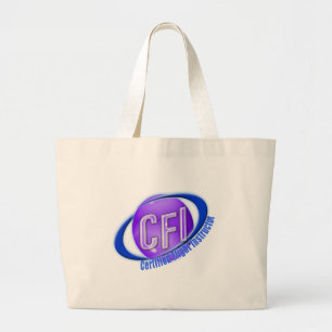 CFI ORB SWOOSH LOGO CERTIFIED FLIGHT INSTRUCTOR LARGE TOTE BAG