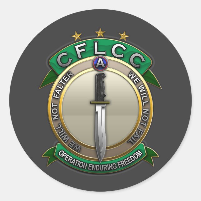 CFLCC Operation Enduring Freedom Classic Round Sticker (Front)