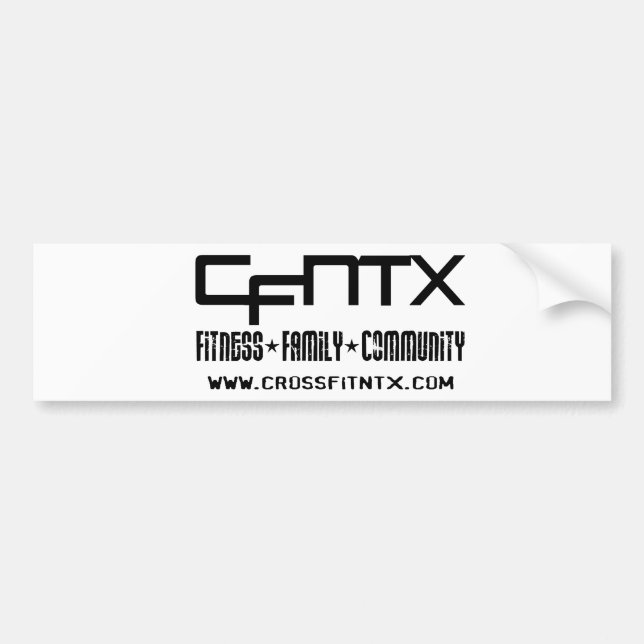 CFNTX Bumper Sticker - White (Front)