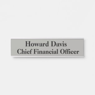 CFO Hanging Door Sign Name Plate