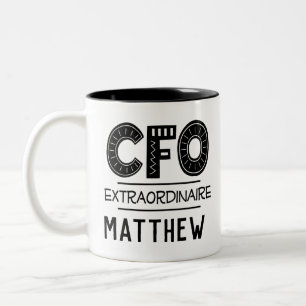CFO Personalized Gift for Chief Financial Officer Two-Tone Coffee Mug