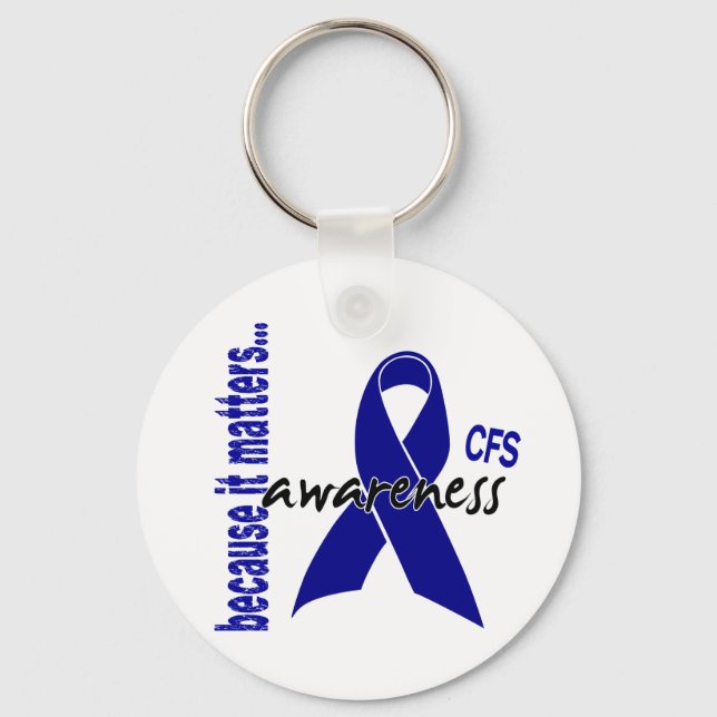 CFS Chronic Fatigue Syndrome Awareness Key Ring (Front)