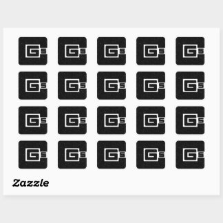 cg5 black typo fan art square sticker