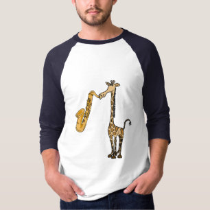 CG- Giraffe with  Saxophone Shirt