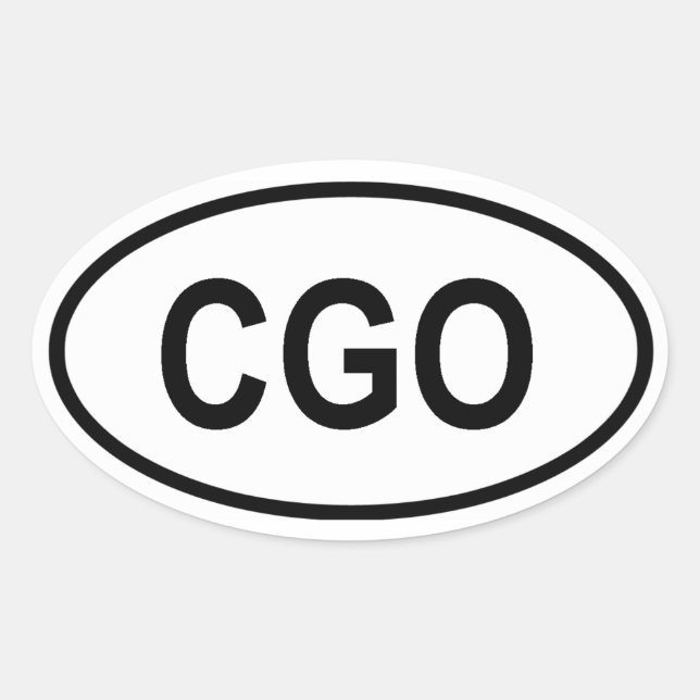 CGO OVAL STICKER (Front)