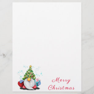 Cgristmas Gnome with Gift Letterhead