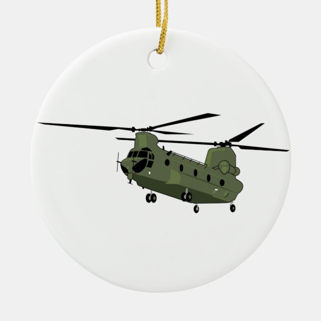 CH-47 Chinook Ceramic Tree Decoration (Front)