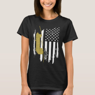 CH 47 Chinook Military Helicopter American Flag T-Shirt