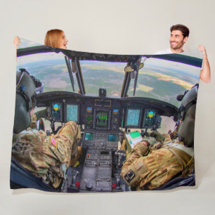 CH-47F CHINOOK COCKPIT FLEECE BLANKET