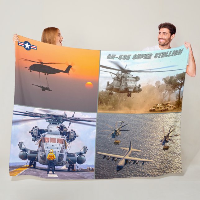 CH-53E SUPER STALLION FLEECE BLANKET (In Situ)