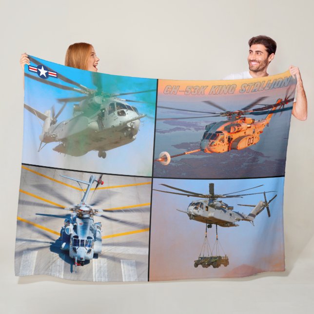 CH-53K KING STALLION FLEECE BLANKET (In Situ)