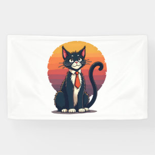 Ch Ch Ch Meow Meow Scary Halloween Costume Cat T-S Banner