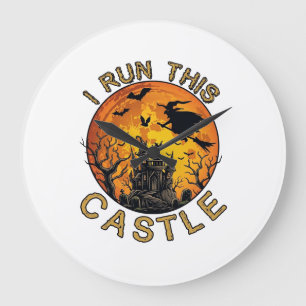 Ch Meow Halloween Haunted Castle (2)_1 Large Clock