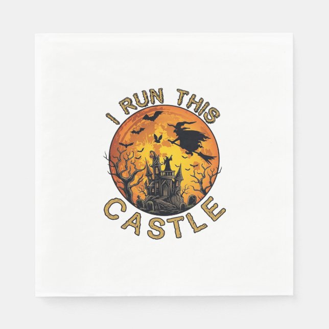 Ch Meow Halloween Haunted Castle (2)_1 Napkin (Front)