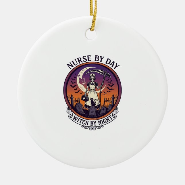 Ch Meow Halloween Haunted Castle (3)_1 Ceramic Tree Decoration (Front)