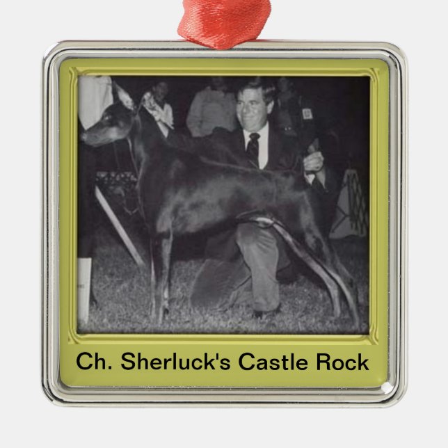 Ch. Sherluck's Castle Rock Metal Tree Decoration (Front)
