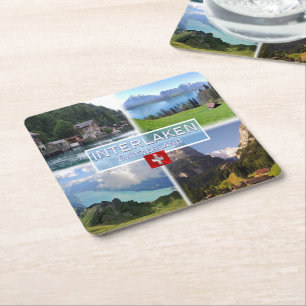 CH Switzerland - Interlaken - Lake Thun - Thunerse Square Paper Coaster