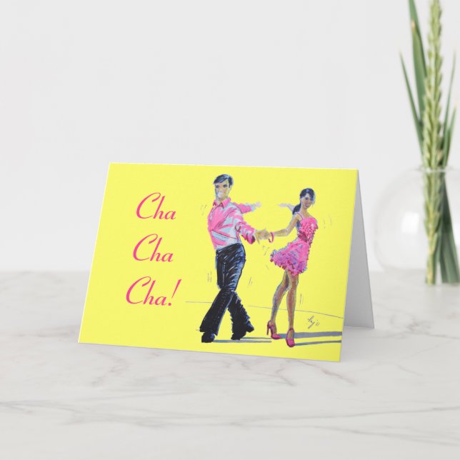 Cha Cha Cha Ballroom Dancing Card (Front)