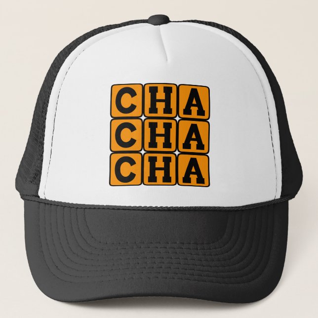 Cha Cha Cha, Cuban Dance Music Trucker Hat (Front)
