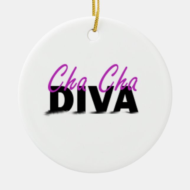 Cha Cha Diva Ceramic Tree Decoration (Front)
