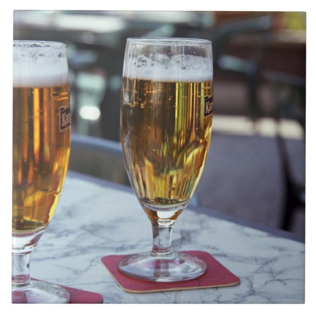 Chablis; two cool beers at 42 degrees hot summer tile (Front)