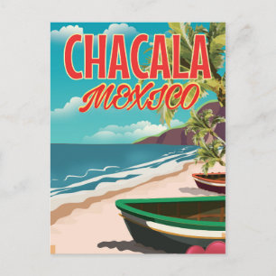 Chacala Mexico travel poster Postcard
