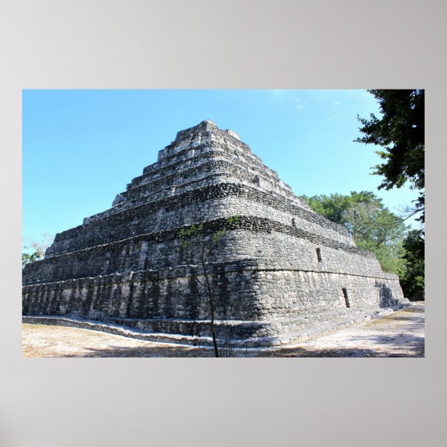 Chaccoben Mayan Pyramid Poster (Front)