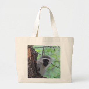 Chacma Baboon Large Tote Bag