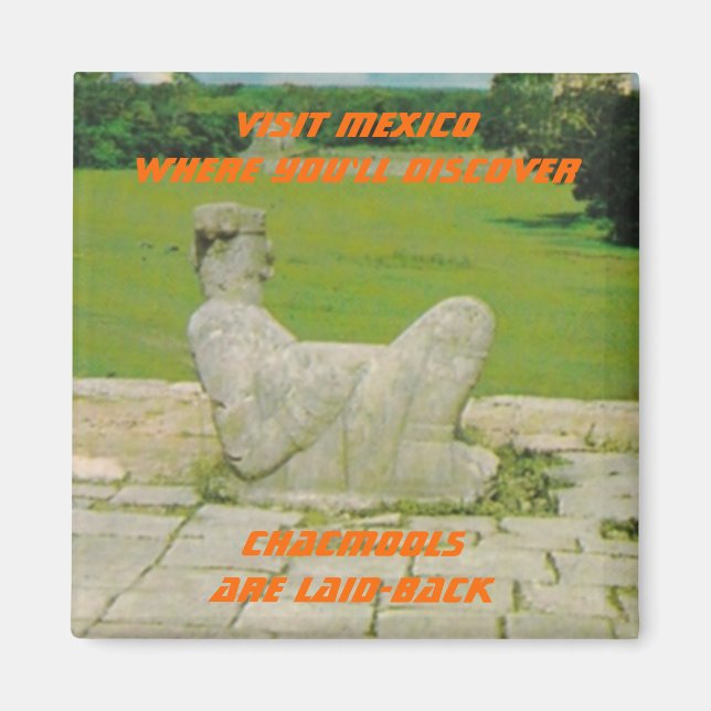 CHACMOOL CHAC-MOOL SOUVENIR MAGNET MEXICO TRAVEL (Front)