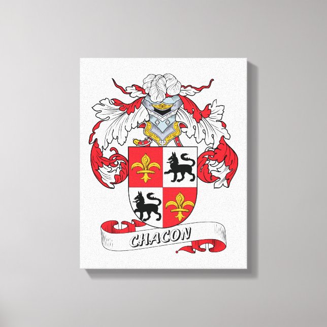 Chacon Family Crest Canvas Print (Front)